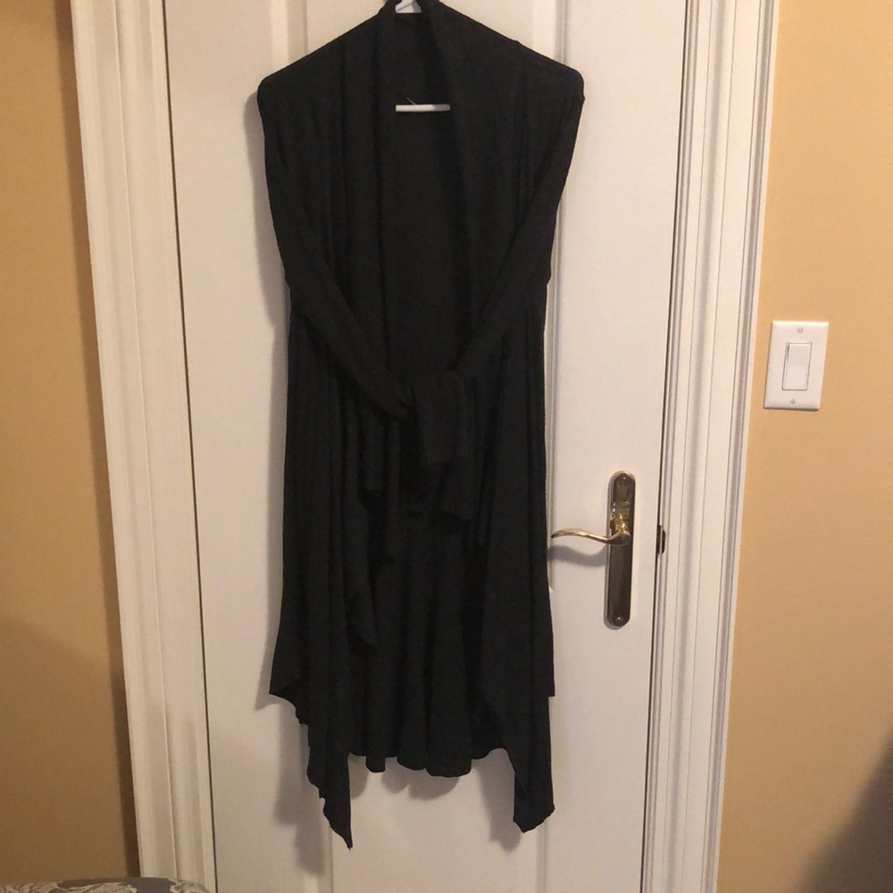 Grey knee length sweater